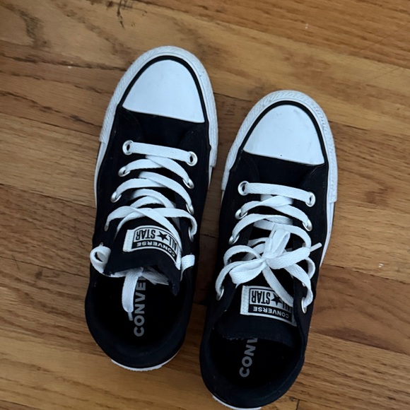 Converse Women’s All Star Black and White Sneakers - Picture 4 of 5